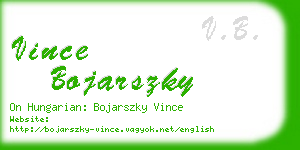 vince bojarszky business card